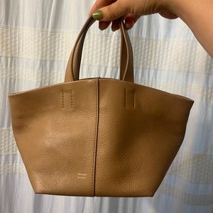 Manaus Gavriel Mini Tulipano bag in tan leather